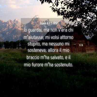Picture 04 - Isaia 63:5 RIV - Io guardai, ma non v’era chi m’aiutasse; mi - Bible Verse Picture