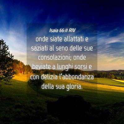 Picture 04 - Isaia 66:11 RIV - onde siate allattati e saziati al seno delle sue - Bible Verse Picture