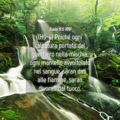 Picture 04 - Isaia 9:5 RIV - (H9-4) Poiché ogni calzatura portata dal - Bible Verse Picture