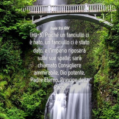 Picture 04 - Isaia 9:6 RIV - (H9-5) Poiché un fanciullo ci è nato, un - Bible Verse Picture