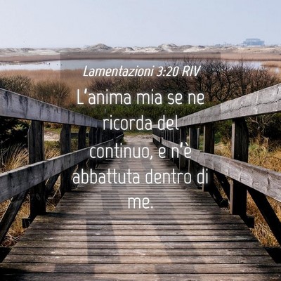 Picture 04 - Lamentazioni 3:20 RIV - L’anima mia se ne ricorda del continuo, e - Bible Verse Picture