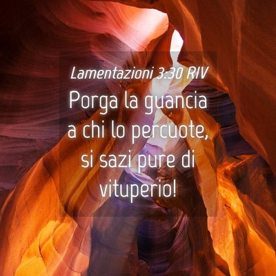 Picture 04 - Lamentazioni 3:30 RIV - Porga la guancia a chi lo percuote, si sazi pure - Bible Verse Picture