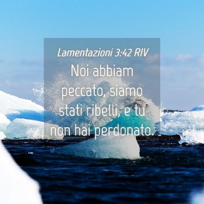 Picture 04 - Lamentazioni 3:42 RIV - Noi abbiam peccato, siamo stati ribelli, e tu non - Bible Verse Picture