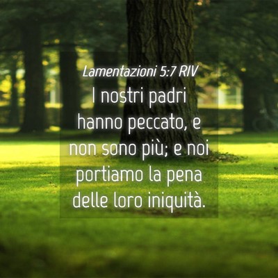 Picture 04 - Lamentazioni 5:7 RIV - I nostri padri hanno peccato, e non sono più; e - Bible Verse Picture