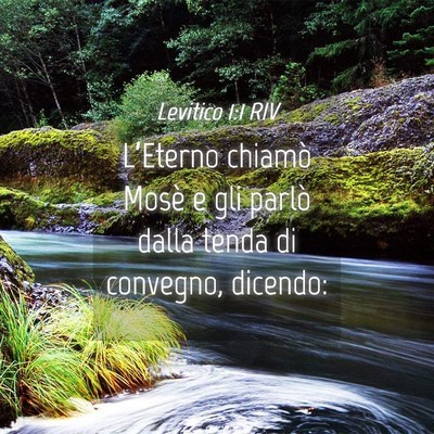 Picture 04 - Levitico 1:1 RIV - L’Eterno chiamò Mosè e gli parlò dalla tenda - Bible Verse Picture