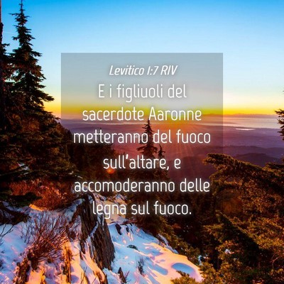 Picture 04 - Levitico 1:7 RIV - E i figliuoli del sacerdote Aaronne metteranno - Bible Verse Picture