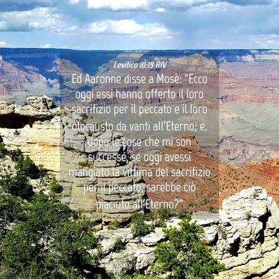 Picture 04 - Levitico 10:19 RIV - Ed Aaronne disse a Mosè: “Ecco oggi essi hanno - Bible Verse Picture