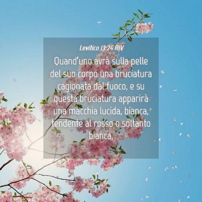 Picture 04 - Levitico 13:24 RIV - Quand’uno avrà sulla pelle del suo corpo una - Bible Verse Picture