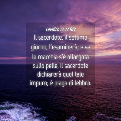 Picture 04 - Levitico 13:27 RIV - Il sacerdote, il settimo giorno, l’esaminerà; - Bible Verse Picture