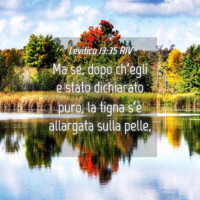Picture 04 - Levitico 13:35 RIV - Ma se, dopo ch’egli e stato dichiarato puro, la - Bible Verse Picture