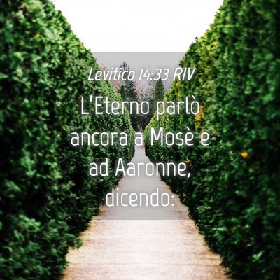 Picture 04 - Levitico 14:33 RIV - L’Eterno parlò ancora a Mosè e ad Aaronne, - Bible Verse Picture