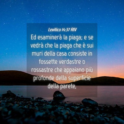 Picture 04 - Levitico 14:37 RIV - Ed esaminerà la piaga; e se vedrà che la piaga - Bible Verse Picture