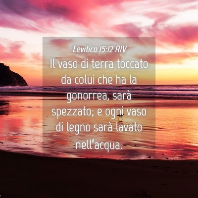 Picture 04 - Levitico 15:12 RIV - Il vaso di terra toccato da colui che ha la - Bible Verse Picture