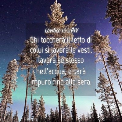 Picture 04 - Levitico 15:5 RIV - Chi toccherà il letto di colui si laverà le - Bible Verse Picture