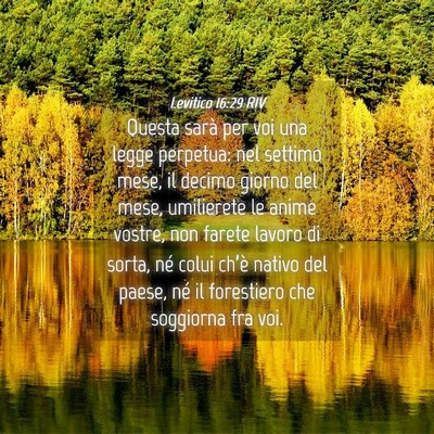 Picture 04 - Levitico 16:29 RIV - Questa sarà per voi una legge perpetua: nel - Bible Verse Picture