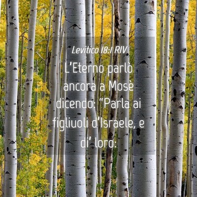 Picture 04 - Levitico 18:1 RIV - L’Eterno parlò ancora a Mosè dicendo: - Bible Verse Picture
