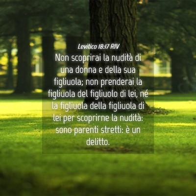 Picture 04 - Levitico 18:17 RIV - Non scoprirai la nudità di una donna e della sua - Bible Verse Picture