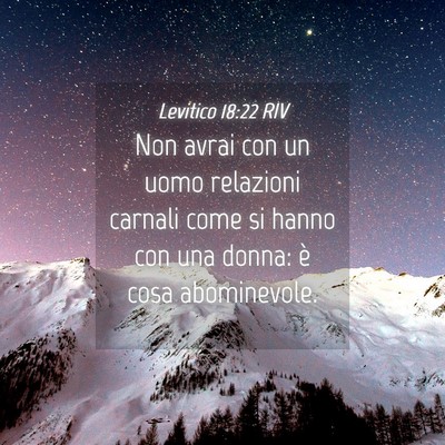 Picture 04 - Levitico 18:22 RIV - Non avrai con un uomo relazioni carnali come si - Bible Verse Picture