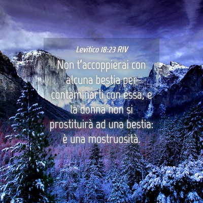 Picture 04 - Levitico 18:23 RIV - Non t’accoppierai con alcuna bestia per - Bible Verse Picture