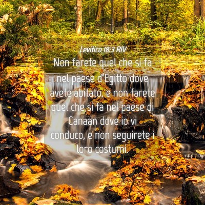 Picture 04 - Levitico 18:3 RIV - Non farete quel che si fa nel paese d’Egitto - Bible Verse Picture