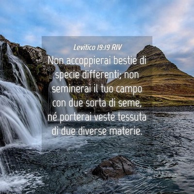 Picture 04 - Levitico 19:19 RIV - Non accoppierai bestie di specie differenti; non - Bible Verse Picture