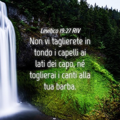 Picture 04 - Levitico 19:27 RIV - Non vi taglierete in tondo i capelli ai lati dei - Bible Verse Picture