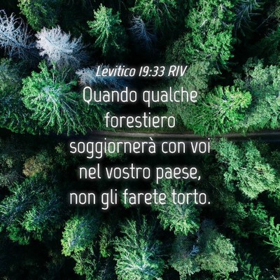 Picture 04 - Levitico 19:33 RIV - Quando qualche forestiero soggiornerà con voi - Bible Verse Picture