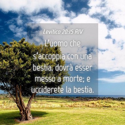 Picture 04 - Levitico 20:15 RIV - L’uomo che s’accoppia con una bestia, dovrà - Bible Verse Picture