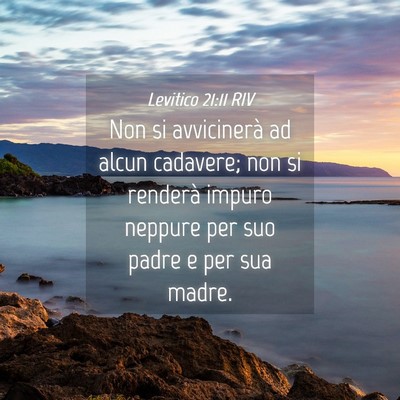 Picture 04 - Levitico 21:11 RIV - Non si avvicinerà ad alcun cadavere; non si - Bible Verse Picture