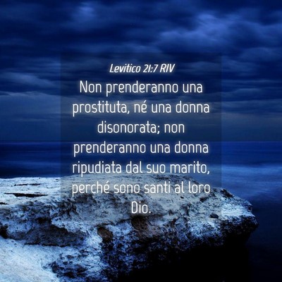 Picture 04 - Levitico 21:7 RIV - Non prenderanno una prostituta, né una donna - Bible Verse Picture