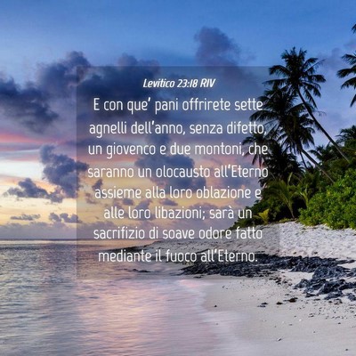 Picture 04 - Levitico 23:18 RIV - E con que’ pani offrirete sette agnelli - Bible Verse Picture