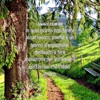 Picture 04 - Levitico 23:28 RIV - In quel giorno non farete alcun lavoro; poiché - Bible Verse Picture