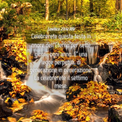 Picture 04 - Levitico 23:41 RIV - Celebrerete questa festa in onore dell’Eterno - Bible Verse Picture
