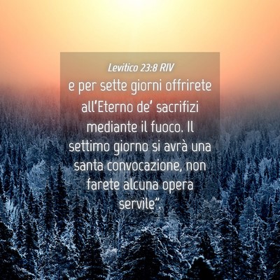Picture 04 - Levitico 23:8 RIV - e per sette giorni offrirete all’Eterno de’ - Bible Verse Picture