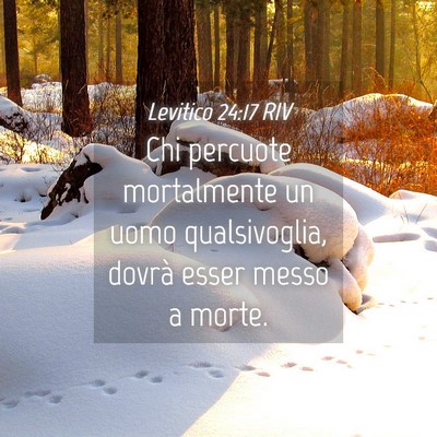 Picture 04 - Levitico 24:17 RIV - Chi percuote mortalmente un uomo qualsivoglia, - Bible Verse Picture