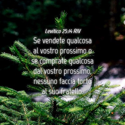 Picture 04 - Levitico 25:14 RIV - Se vendete qualcosa al vostro prossimo o se - Bible Verse Picture