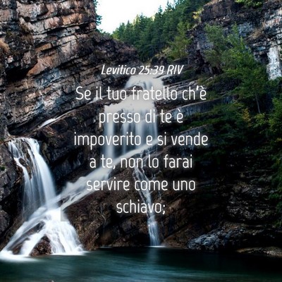 Picture 04 - Levitico 25:39 RIV - Se il tuo fratello ch’è presso di te è - Bible Verse Picture