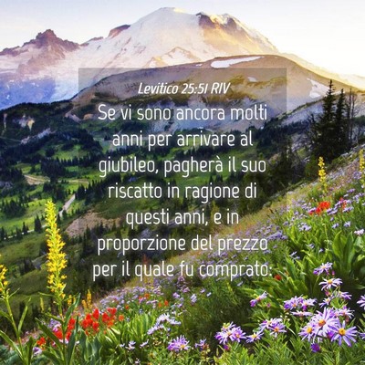Picture 04 - Levitico 25:51 RIV - Se vi sono ancora molti anni per arrivare al - Bible Verse Picture