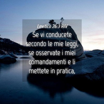Picture 04 - Levitico 26:3 RIV - Se vi conducete secondo le mie leggi, se - Bible Verse Picture