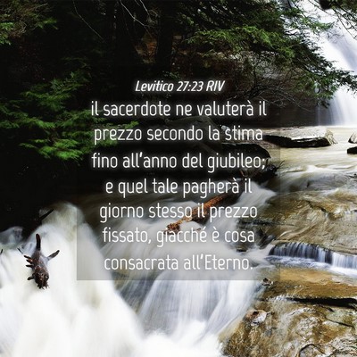 Picture 04 - Levitico 27:23 RIV - il sacerdote ne valuterà il prezzo secondo la - Bible Verse Picture