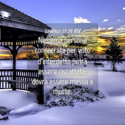 Picture 04 - Levitico 27:29 RIV - Nessuna persona consacrata per voto - Bible Verse Picture