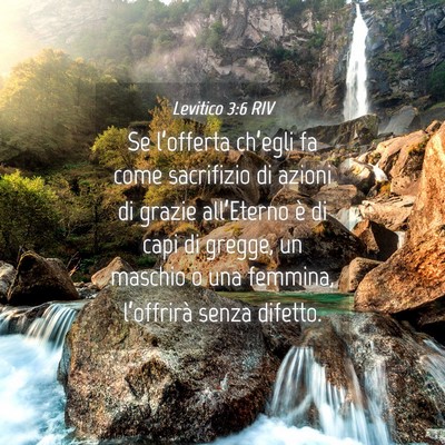 Picture 04 - Levitico 3:6 RIV - Se l’offerta ch’egli fa come sacrifizio di - Bible Verse Picture