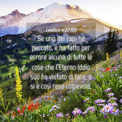 Picture 04 - Levitico 4:22 RIV - Se uno dei capi ha peccato, e ha fatto per errore - Bible Verse Picture