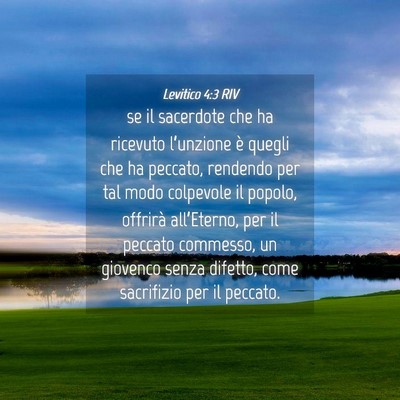 Picture 04 - Levitico 4:3 RIV - se il sacerdote che ha ricevuto l’unzione è - Bible Verse Picture