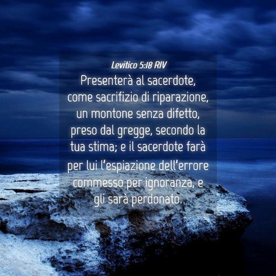Picture 04 - Levitico 5:18 RIV - Presenterà al sacerdote, come sacrifizio di - Bible Verse Picture