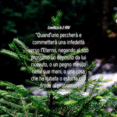 Picture 04 - Levitico 6:2 RIV - “Quand’uno peccherà e commetterà una - Bible Verse Picture