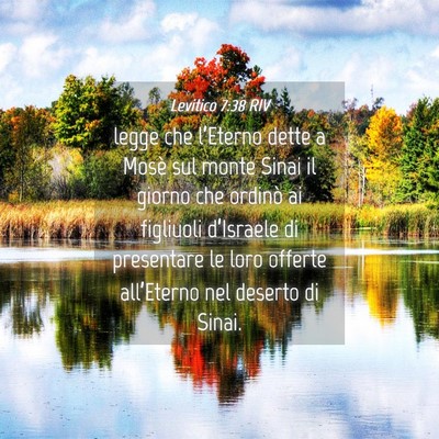 Picture 04 - Levitico 7:38 RIV - legge che l’Eterno dette a Mosè sul monte - Bible Verse Picture