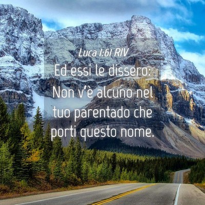 Picture 04 - Luca 1:61 RIV - Ed essi le dissero: Non v’è alcuno nel tuo - Bible Verse Picture