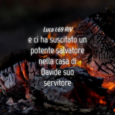 Picture 04 - Luca 1:69 RIV - e ci ha suscitato un potente salvatore nella casa - Bible Verse Picture