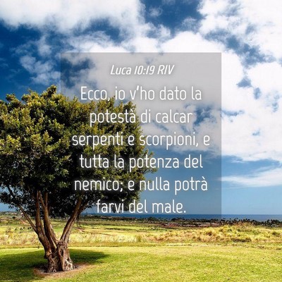 Picture 04 - Luca 10:19 RIV - Ecco, io v’ho dato la potestà di calcar - Bible Verse Picture
